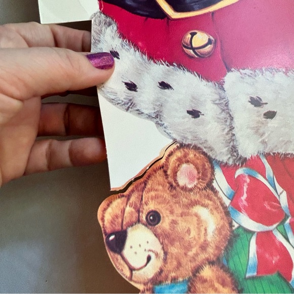 Vintage Santa & bag of toys Christmas large 22” Diecut made in USA doubl… - Picture 9 of 9